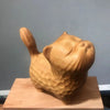Cat Model Crafts Hand-carved Wooden Cat Statue