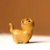 Cute Small Wooden Cats Figurine Handmade Carving Cats Home Decoration Figurine Gift Cats Accessories Decoration Crafts Figurines