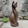 Hand-Carved Wooden Cat