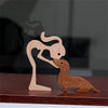 Family Puppy Wood Dog Craft