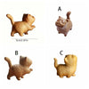 Cat Model Crafts Hand-carved Wooden Cat Statue