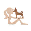 Family Puppy Wood Dog Craft