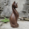 Hand-Carved Wooden Cat